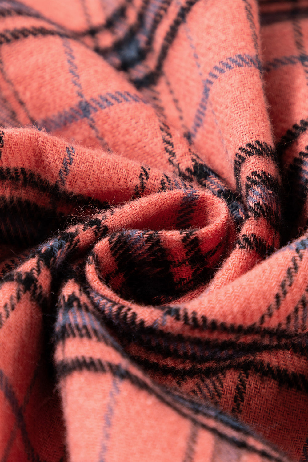 Plaid Long Sleeve Button Down Collared Shirt Shewin