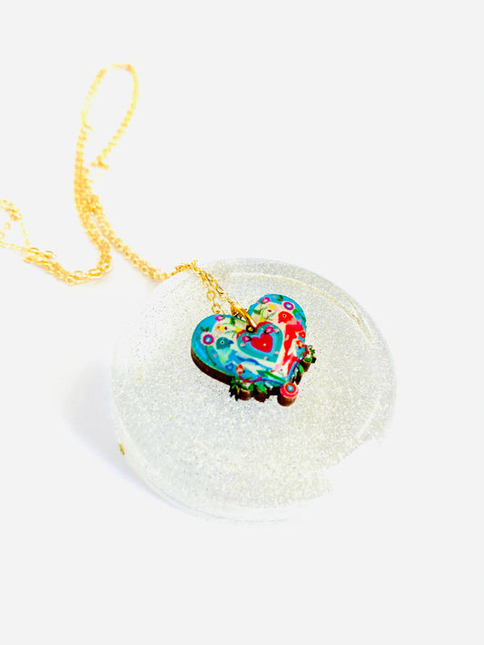 Lovebird Necklace on Gold Chain by Rosie Rose Parker Quirks!