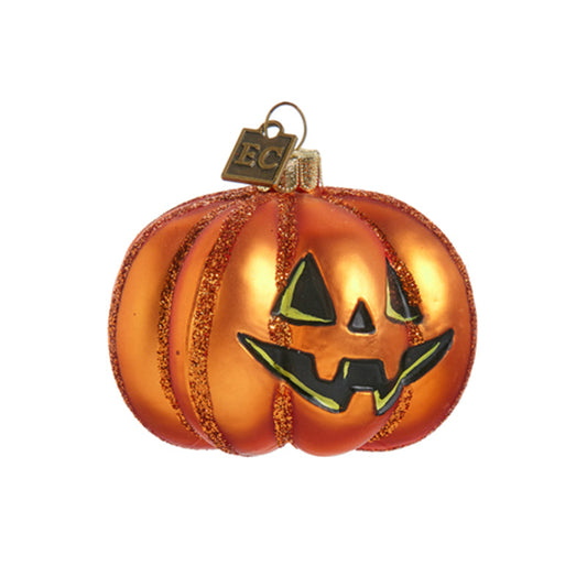 2.75" Pumpkin Glass Ornament by Eric Cortina