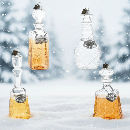 Vintage Glass Decanter Ornament Set of 4 by Eric Cortina Quirks!