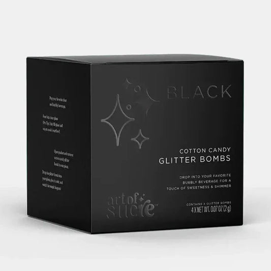 Black Cotton Candy Drink Glitter Bombs