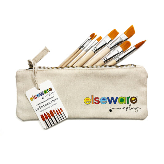 Paintbrush Set in Canvas Bag – 8 Assorted Sizes elseware unplug