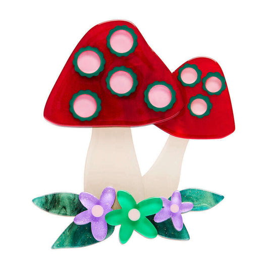 Forest Fun Guy Brooch by Erstwilder