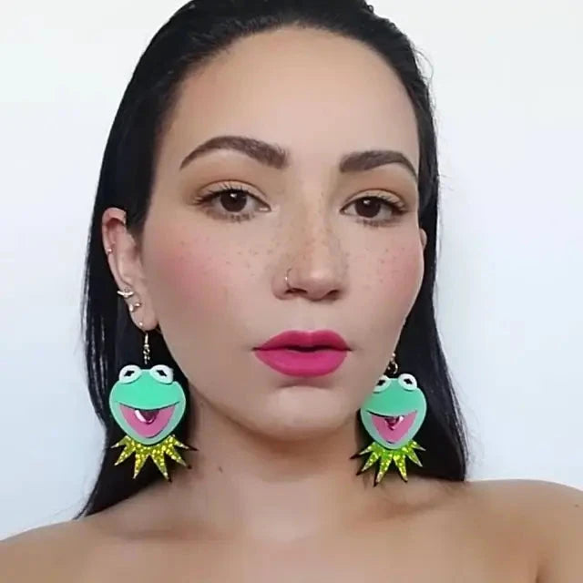 Miss Piggy And Kermit Laser Cut Earrings Quirks!