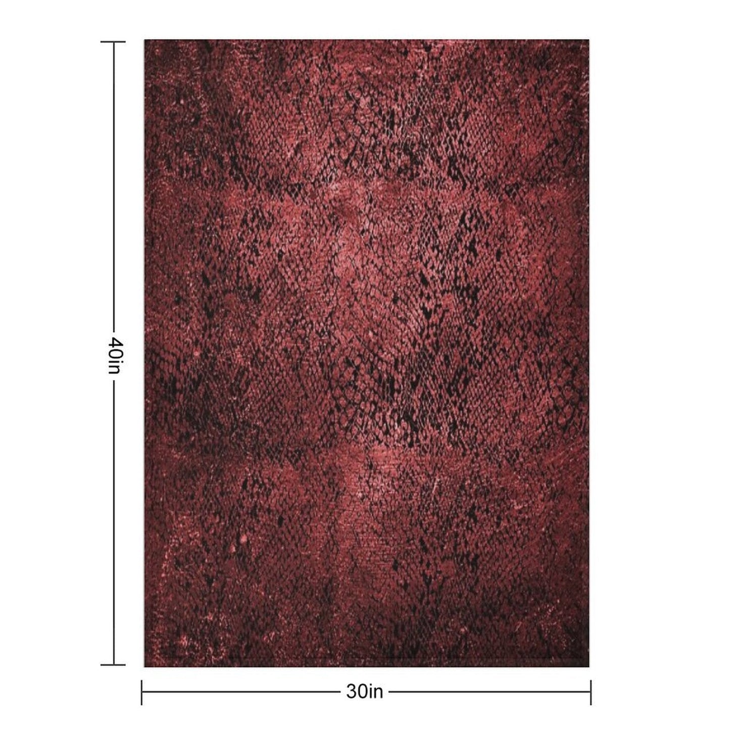 Red Snake Skin Pattern Throw Blanket