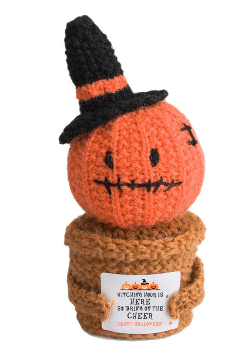 Carrot Cute Halloween Crochet Pumpkin Potted Doll Decor Shewin