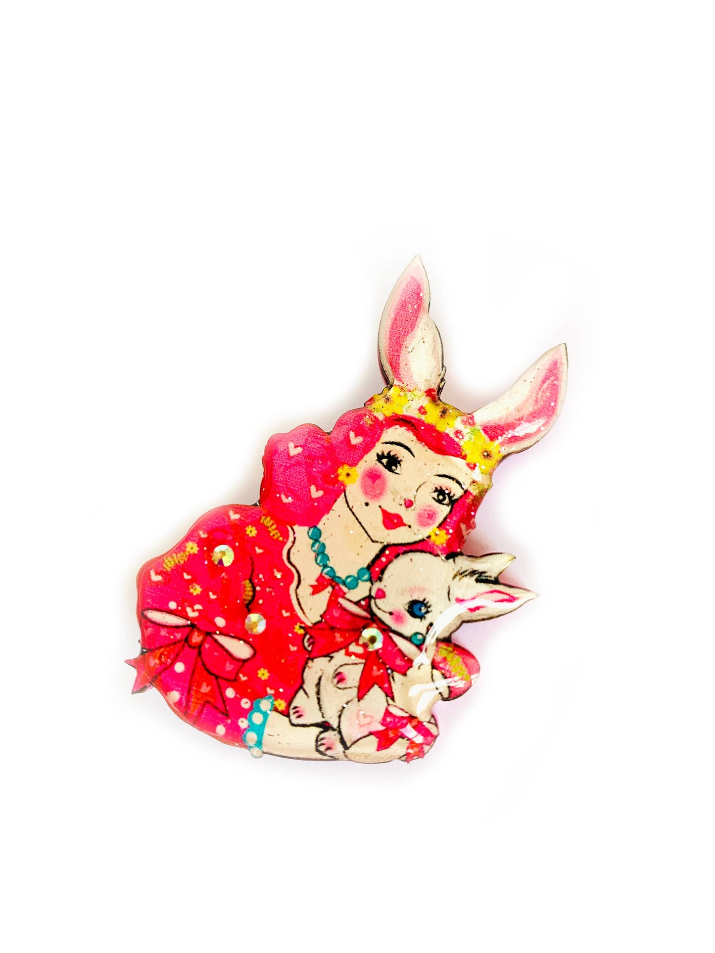 Bunny Girl Brooch by Rosie Rose Parker