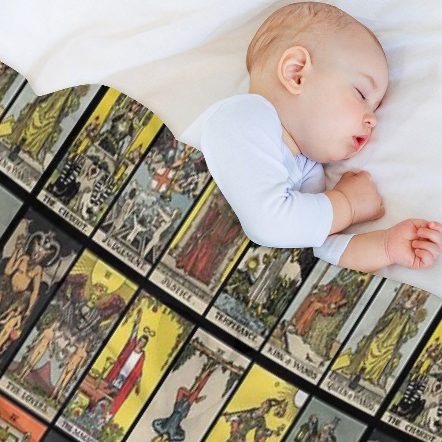 The Major Arcana of Tarot Vintage Cards Throw Blanket