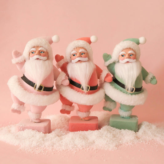 Retro Flocked Dancing Santa | Mint Quirks!