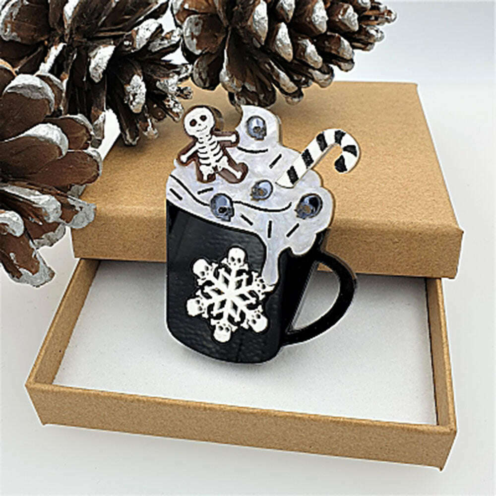 Gingerdead Latte Brooch by Cherryloco