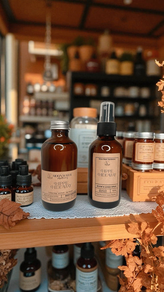 HIPPIE HIDEAWAY - ROOM SPRAY & REED DIFFUSER Moon Water Apothecary