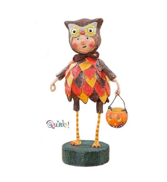 Hoot-N-Hollar Owl Halloween Lori Mitchell Figurine