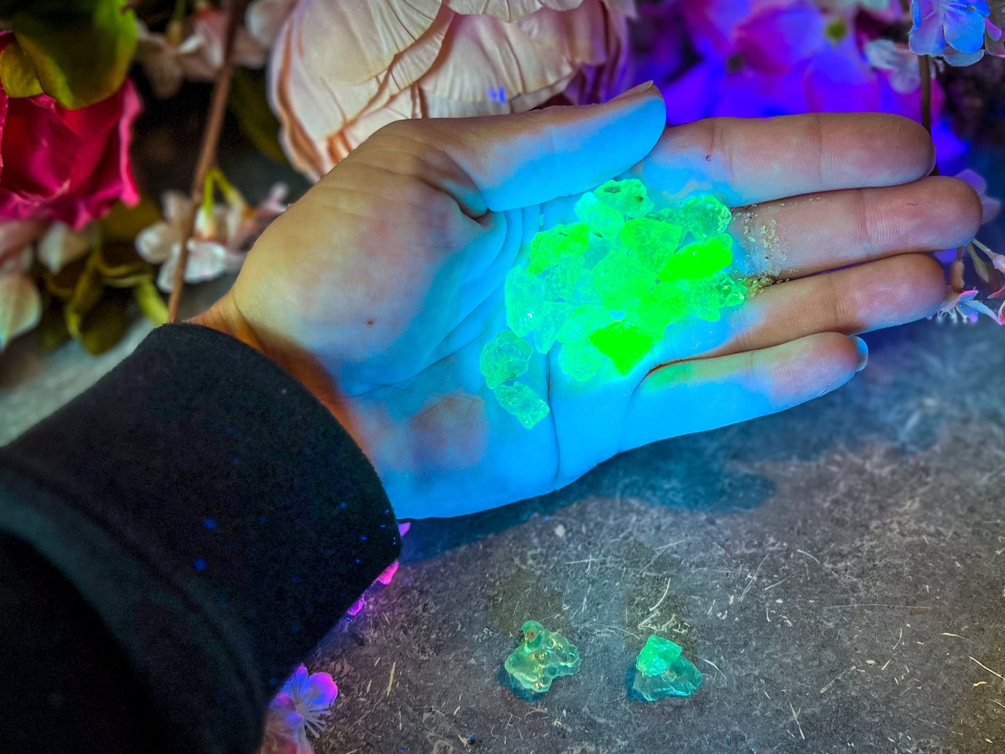 Hyalite Opal, also known as Kryptonite, Water Opal, Water Stone, Fluorescent Minerals