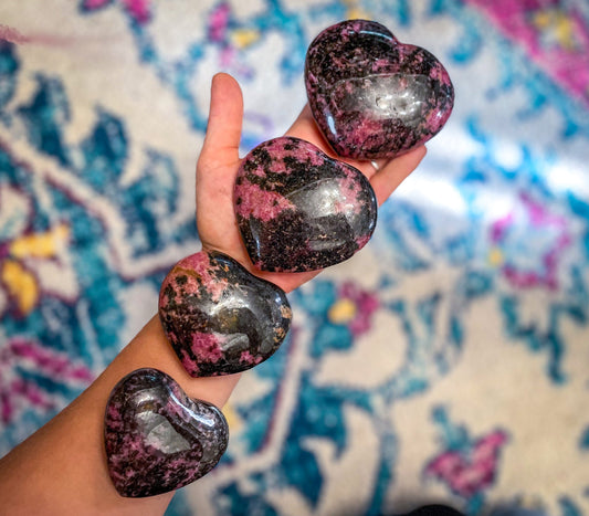 RHODONITE heart