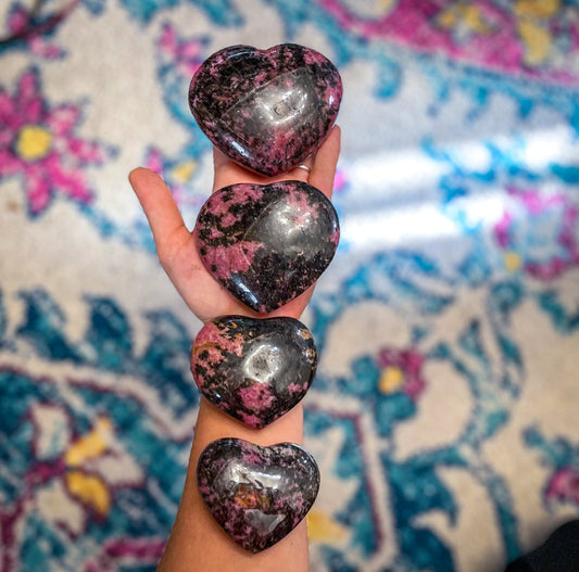 RHODONITE heart Mandala Gems