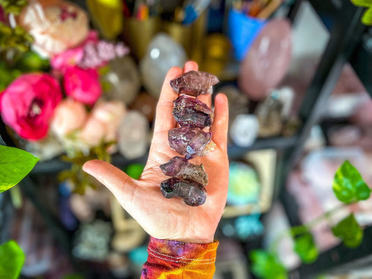 Raw Amethyst with Hematite Inclusions Mandala Gems