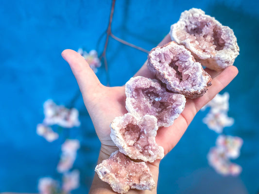 Pink Amethyst crystal Cluster