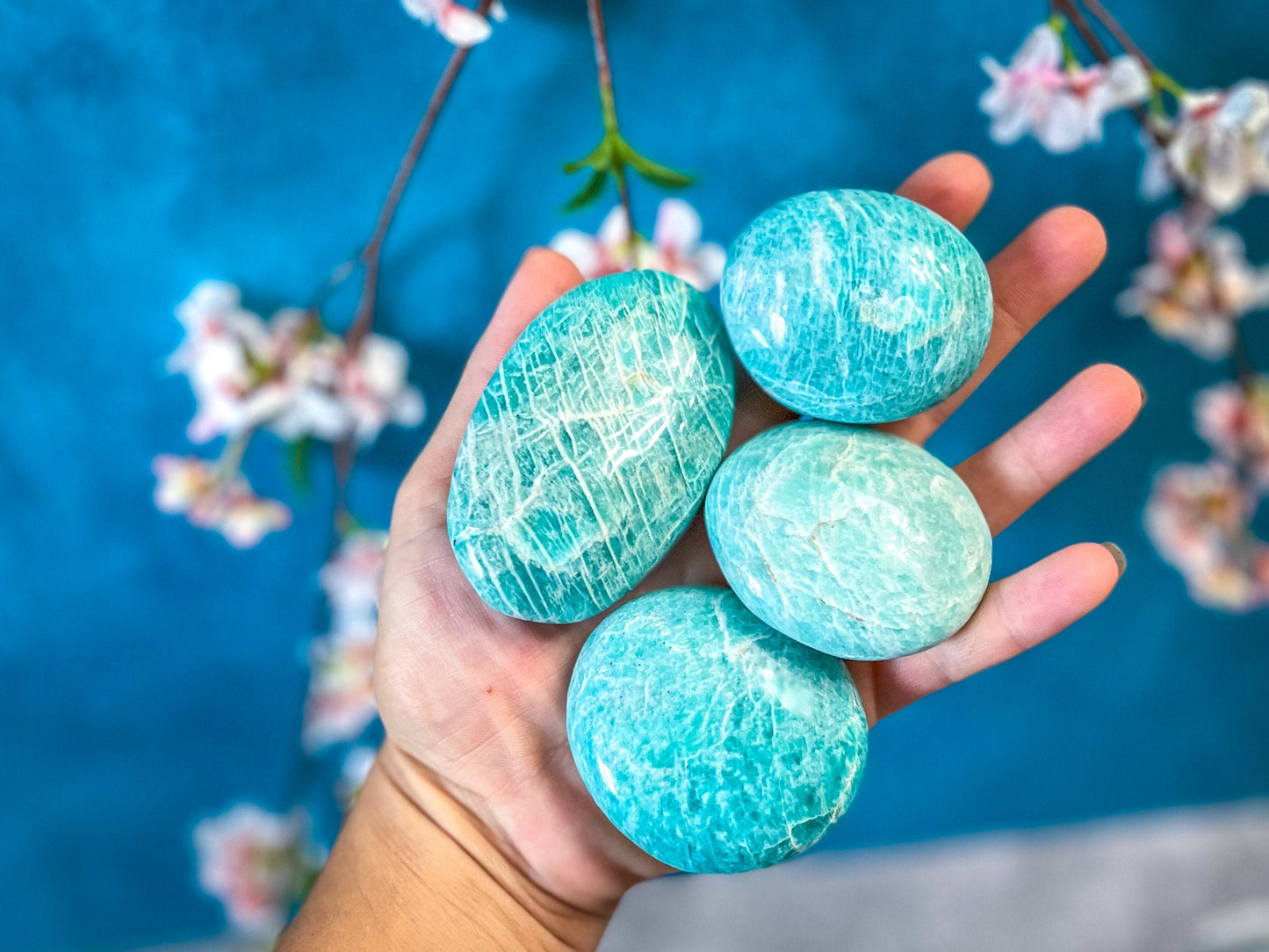 Ethically Sourced - Amazonite Palm Stone