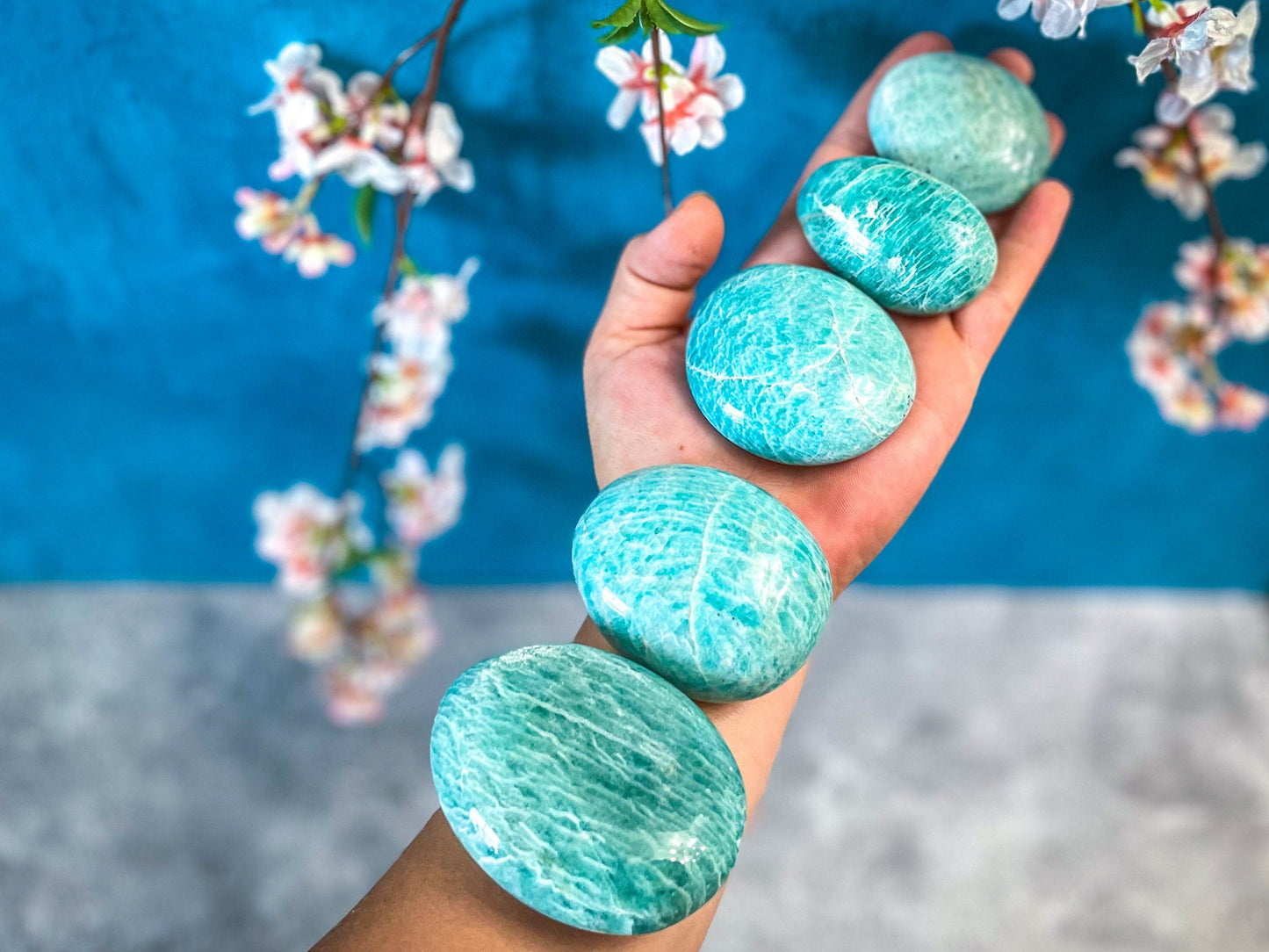 Ethically Sourced - Amazonite Palm Stone