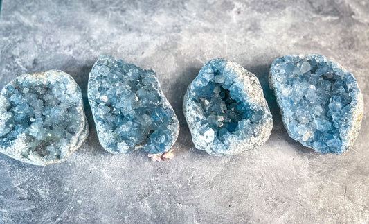Ethically Sourced Raw CELESTITE Geodes 3 - 5 1/2 lbs! Mandala Gems