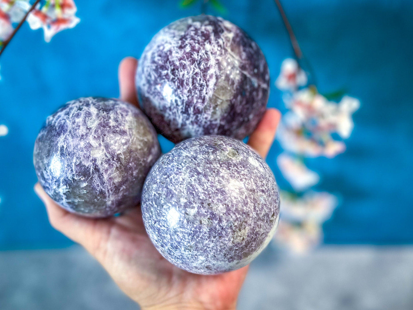 Lepidolite Balls, Lepidolite Sphere, Ethically Sourced Crystals
