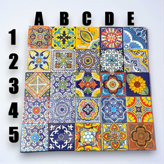 Handcrafted Talavera Tile Serving Tray | Mexican Wooden Tray