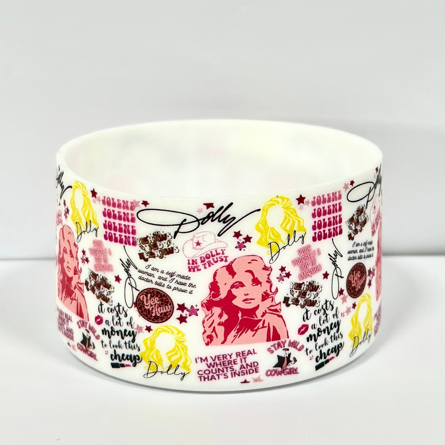 Dolly Parton Silicone Boot Bumper Sleeve for tumblers