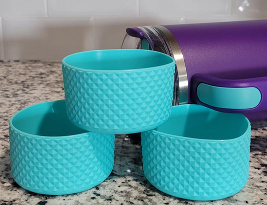 Studded Aqua Silicone Boot Bumper Sleeve for Tumblers