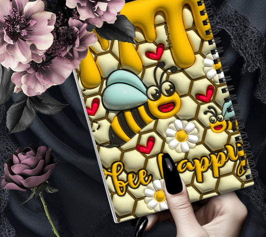 Bee Happy Honey Power Reusable Sticker Book, Perfect Gift to Personalize,  Kids and Adult Friendly Sticker Organizer Gothic Garage