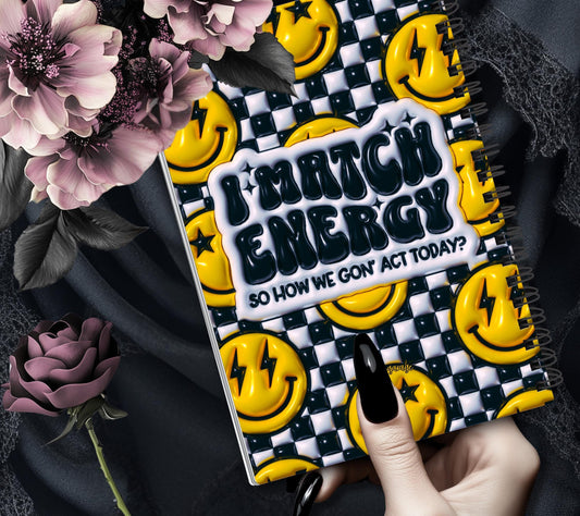 Matching Energy Smile Face Reusable Sticker Book, Sarcastic Vibe Sticker Album, Perfect Gift to Personalize Sticker Collectors Gothic Garage