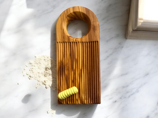 Olive Wood Gnocchi Board – Deep Grooves for Classic Texture Luigi's Wood Shop