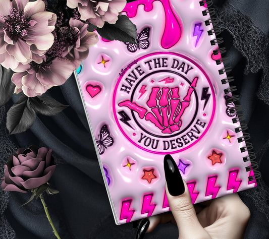 Have the Day You Deserve Reusable Sticker Book, Sarcastic Vibe Sticker Album, Perfect Gift to Personalize Sticker Collectors Gothic Garage