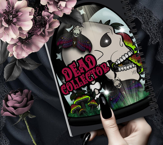 Dead Collector Reusable Sticker Book -  9x6 Album for Organizing your Oddities & Curiosities Stickers, Choose Glossy or Holographic Gothic Garage