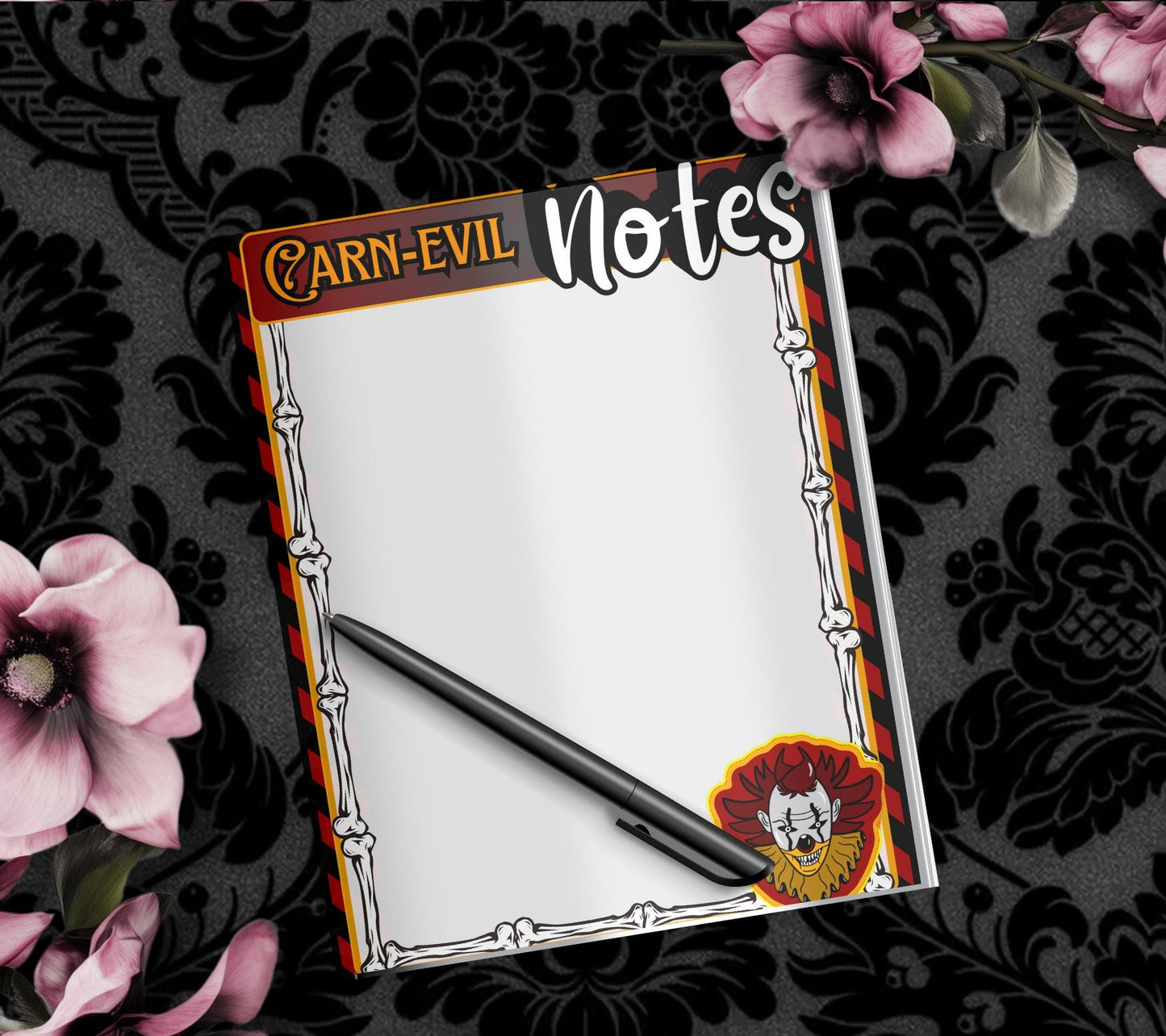 Carn-Evil Notepad: Creepy Carnival To-Do List, Horror Fan Stationery