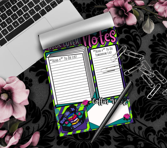 Dark Academia Notepad: Book Lover To-Do Lists, Coffin Nook - 50 Sheets Gothic Garage