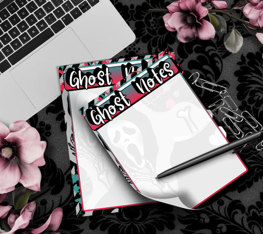 Blank Ghost Notes Tear-Off Notepad – 50 Sheets of Spooky Cute Stationery for Horror Fans & Hauntingly Organized Lists Gothic Garage