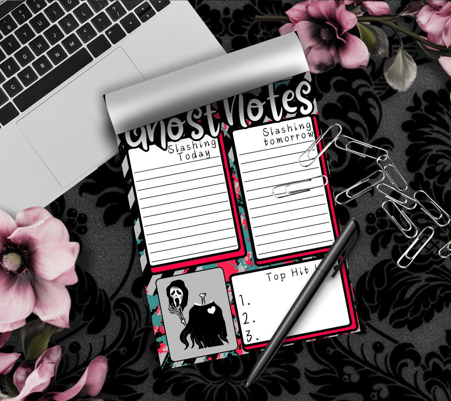 Ghost Notes Slasher Notepad: Spooky To-Do List Stationery