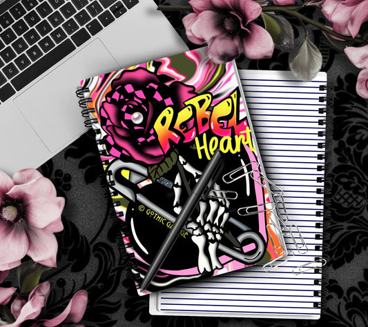 Rebel Heart – Gothic Punk Love Notebook – 160 Lined Pages for Daily Tasks, Notes, and Personal Writing Gothic Garage