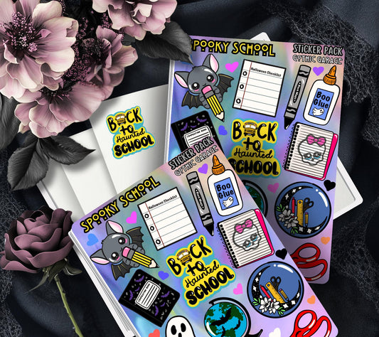 Back to Haunted School – Gothic Back-to-School Sticker Sheet