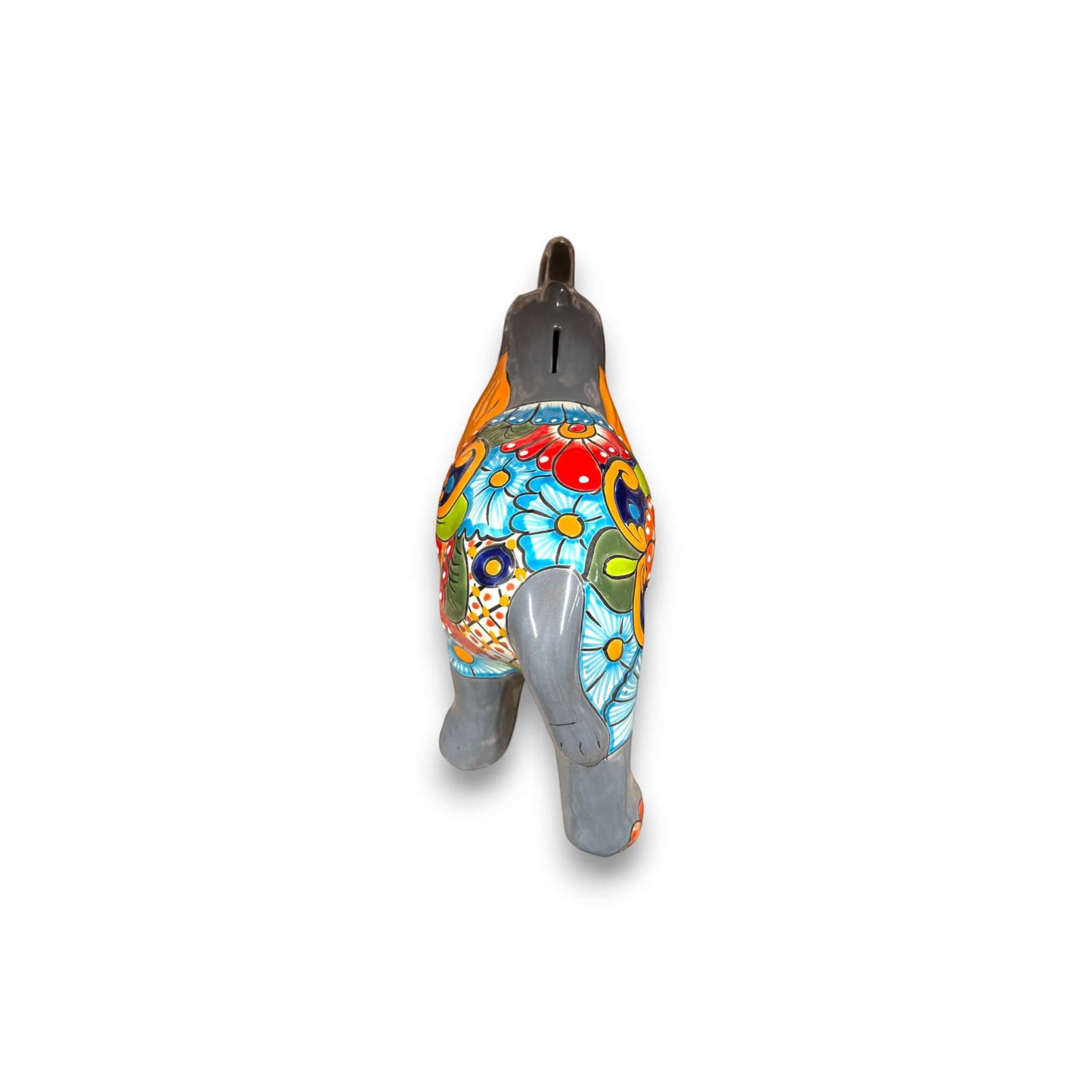 Colorful Talavera Elephant Coin Bank | Handmade Medium Piggy Bank