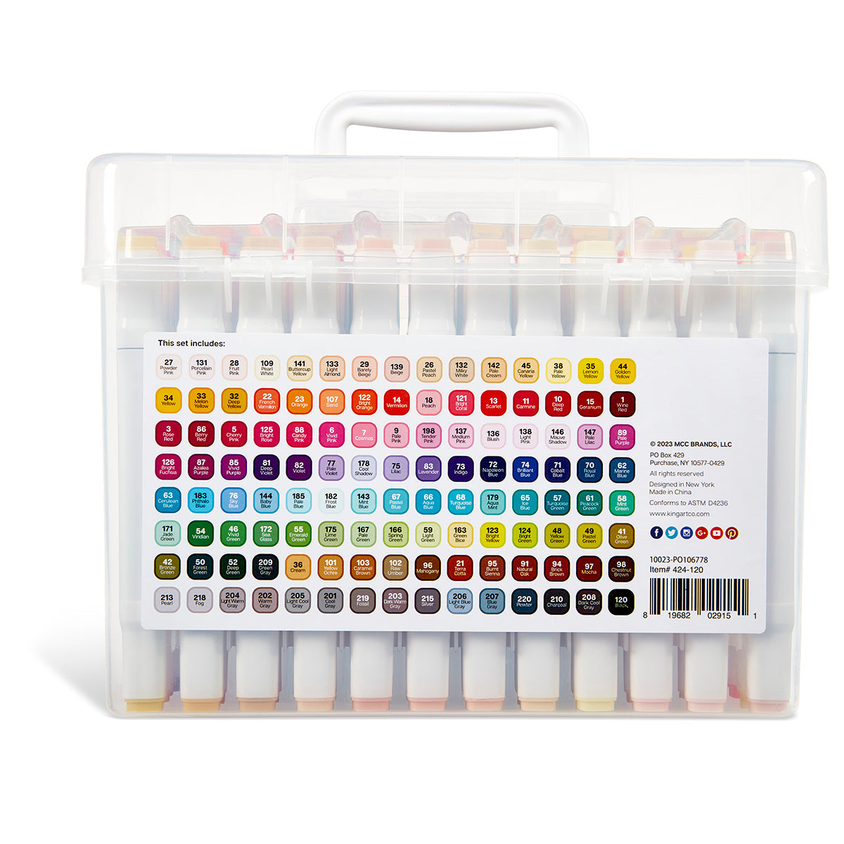 Double-Ended Alcohol Markers - 120 Colors
