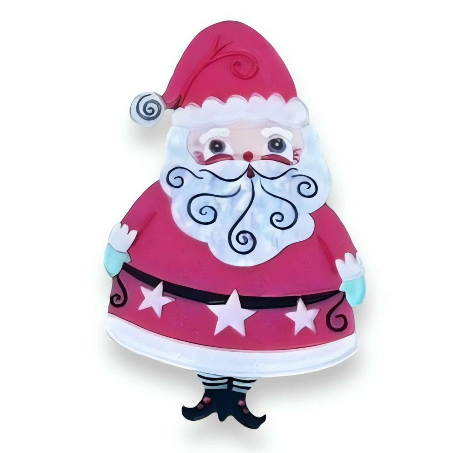 Jolly Old Elf PINK Brooch Johanna Parker x Lipstick & Chrome