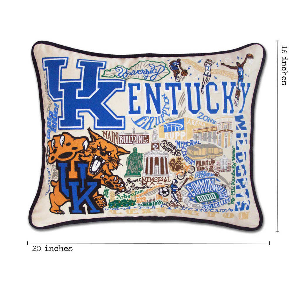 Kentucky, University of Collegiate Embroidered Pillow by CatStudio Quirks!