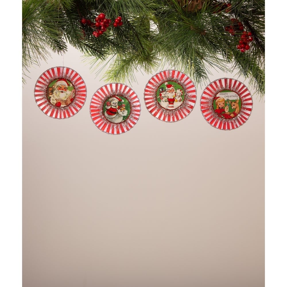 Kitschmas Rosette Ornaments Set of 4 by Bethany Lowe Designs Quirks!