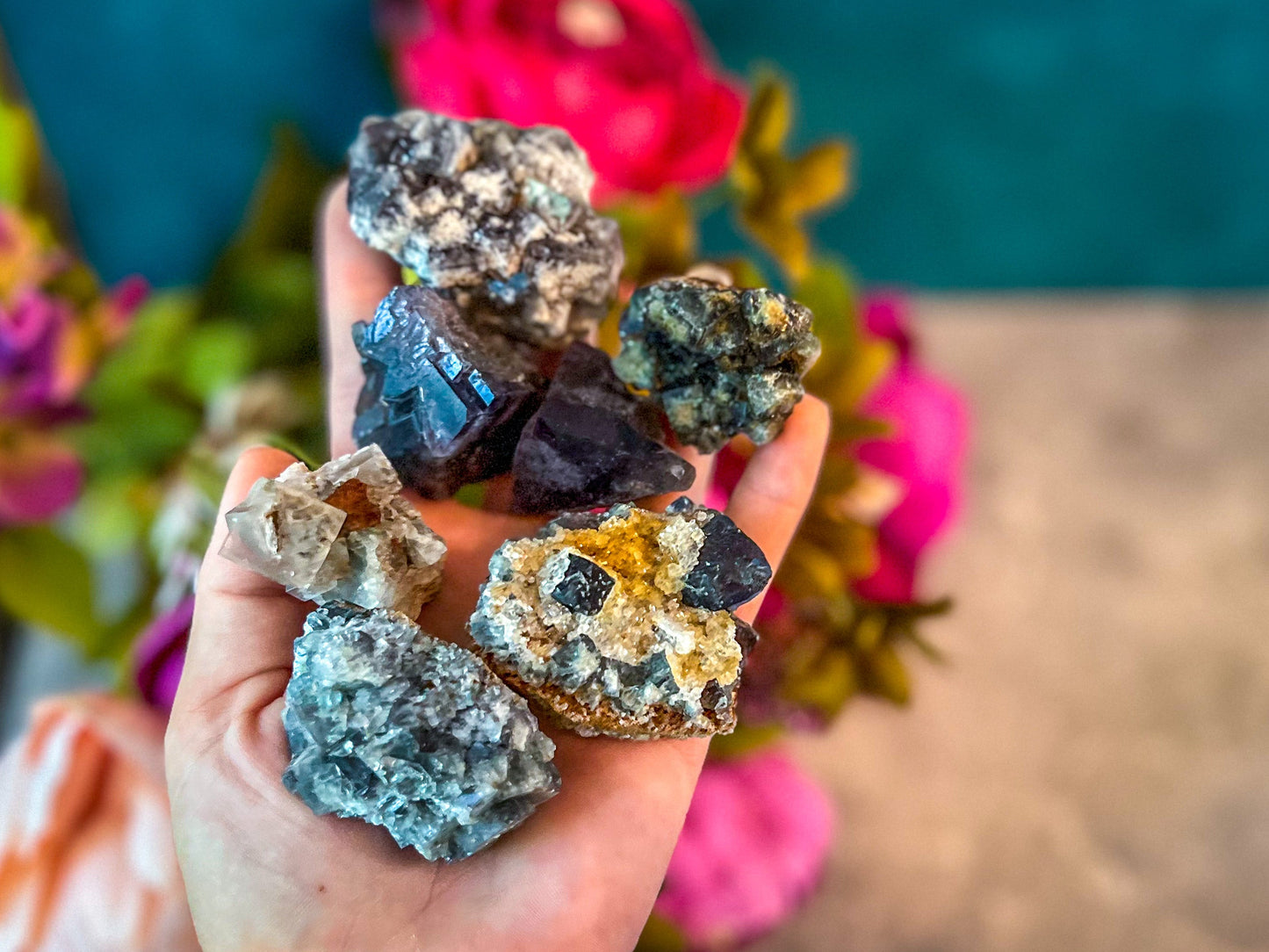 RARE Lady Annabella Fluorite Clusters, Green Purple Yellow and Clear Fluorite, CLOSED Mine!