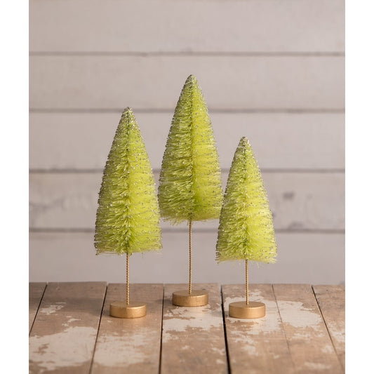 Lime Green Halloween Trees Set of 3 by Bethany Lowe Designs Quirks!