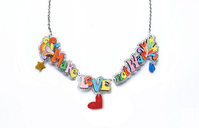 Make Love Not War Necklace by Laliblue