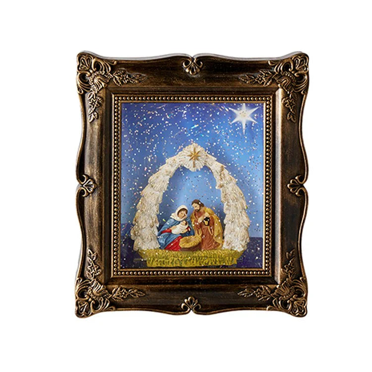 9" Holy Family Lighted Water Picture Frame Quirks!