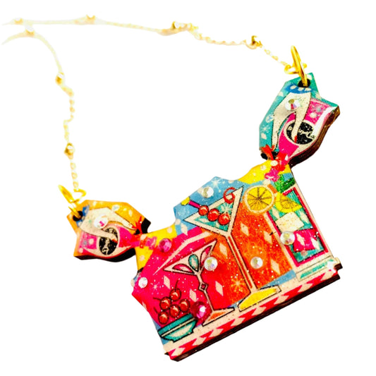 Mid-Century Cocktail Statement Necklace by Rosie Rose Parker