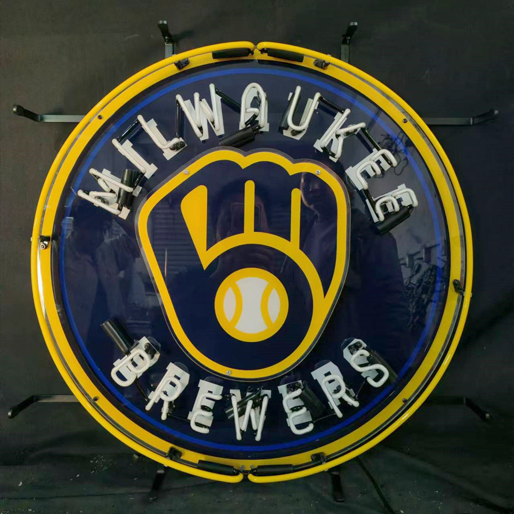 Milwaukee Brewers Logo Neon Signs Light Neon Signs Land